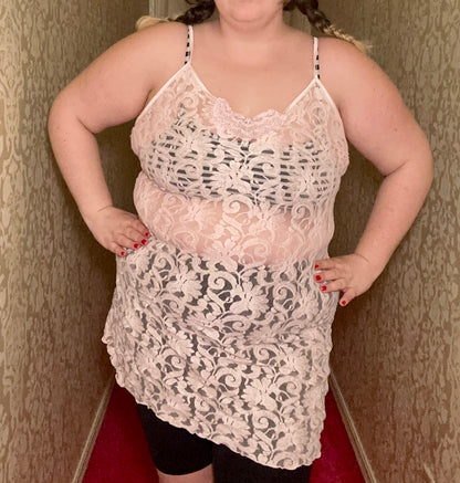 Baby Pink Lace Lingerie (XL)