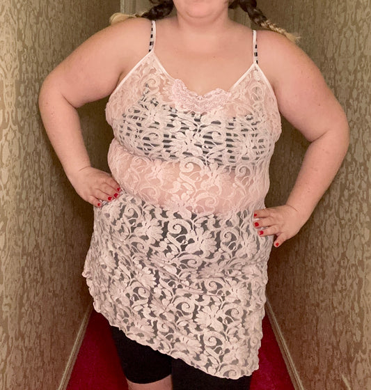 Baby Pink Lace Lingerie (XL)