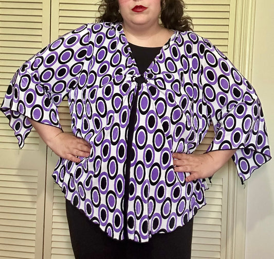 Groovy Purple Blouse (1X)