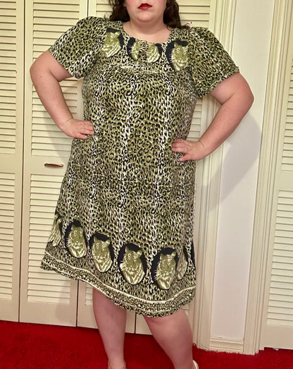 Green Leopard and Tiger Nightgown (XL)