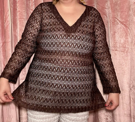 Brown Beach Blouse (16W)