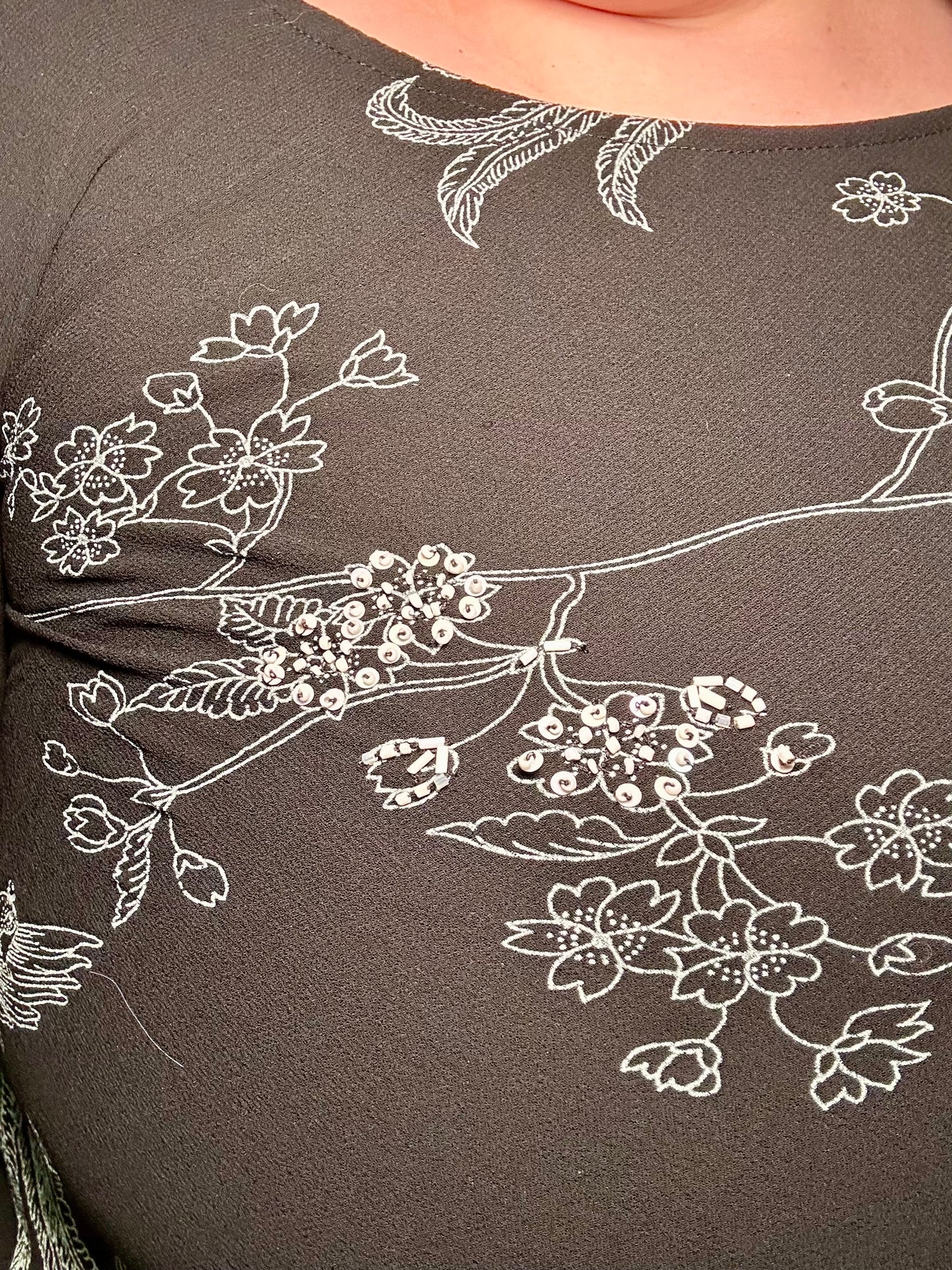 Black Beaded Top (XL)