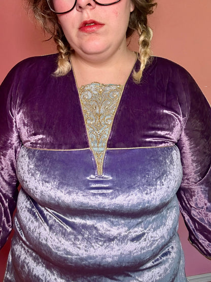Purple Velvet Panel Top (XL)