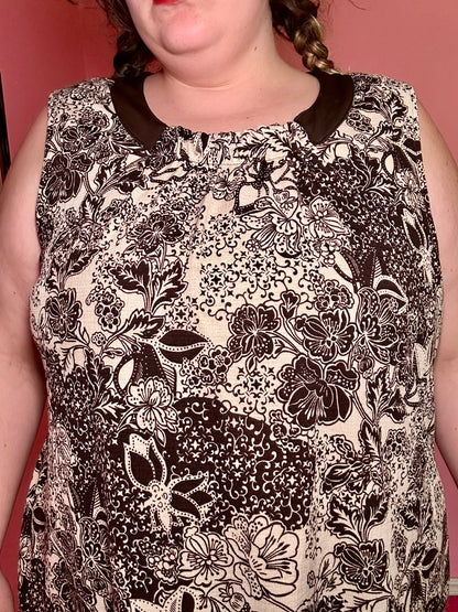 Y2K Brown and Cream Top (3X)