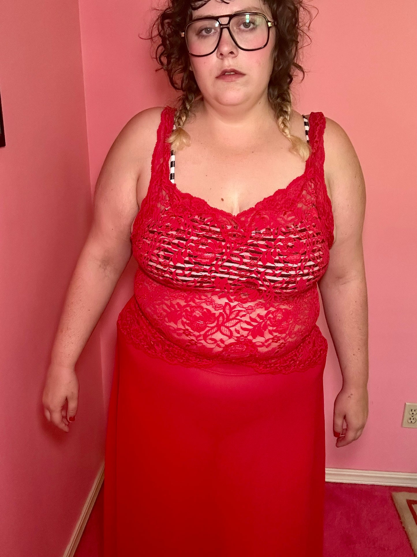 Red Lace Dress (L)