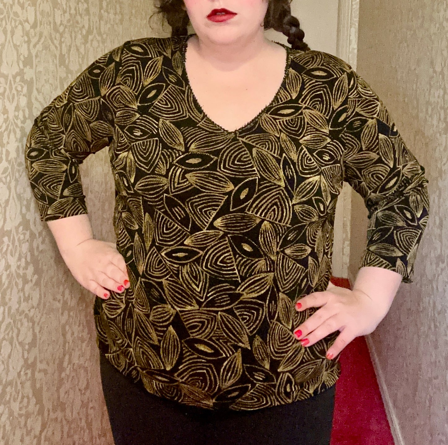 Beaded Leaf Top (XL)