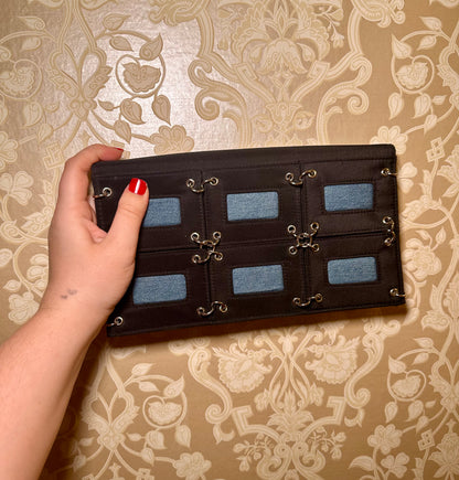Denim Grommet Clutch