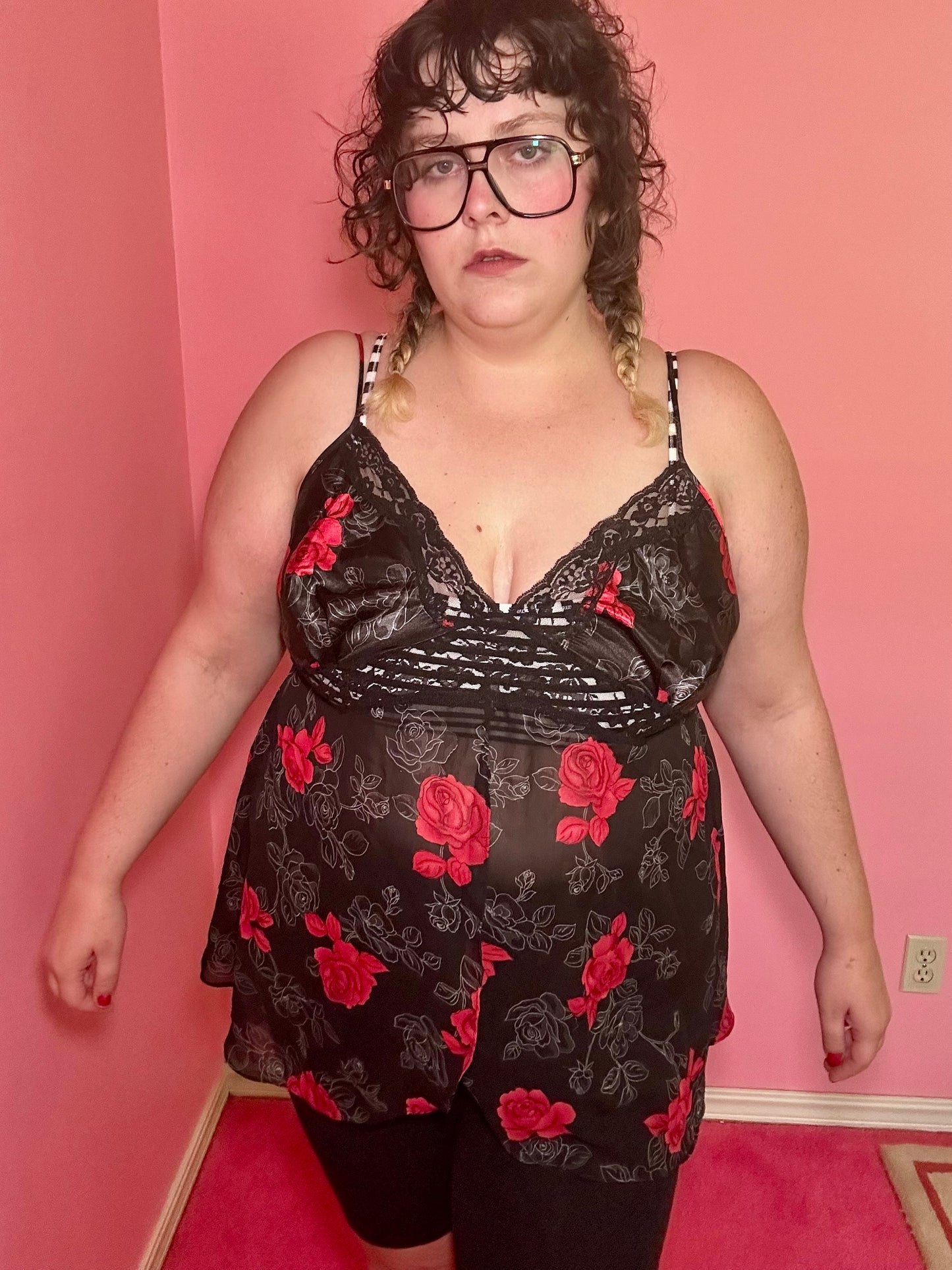 Rose Babydoll Top (18/20W)