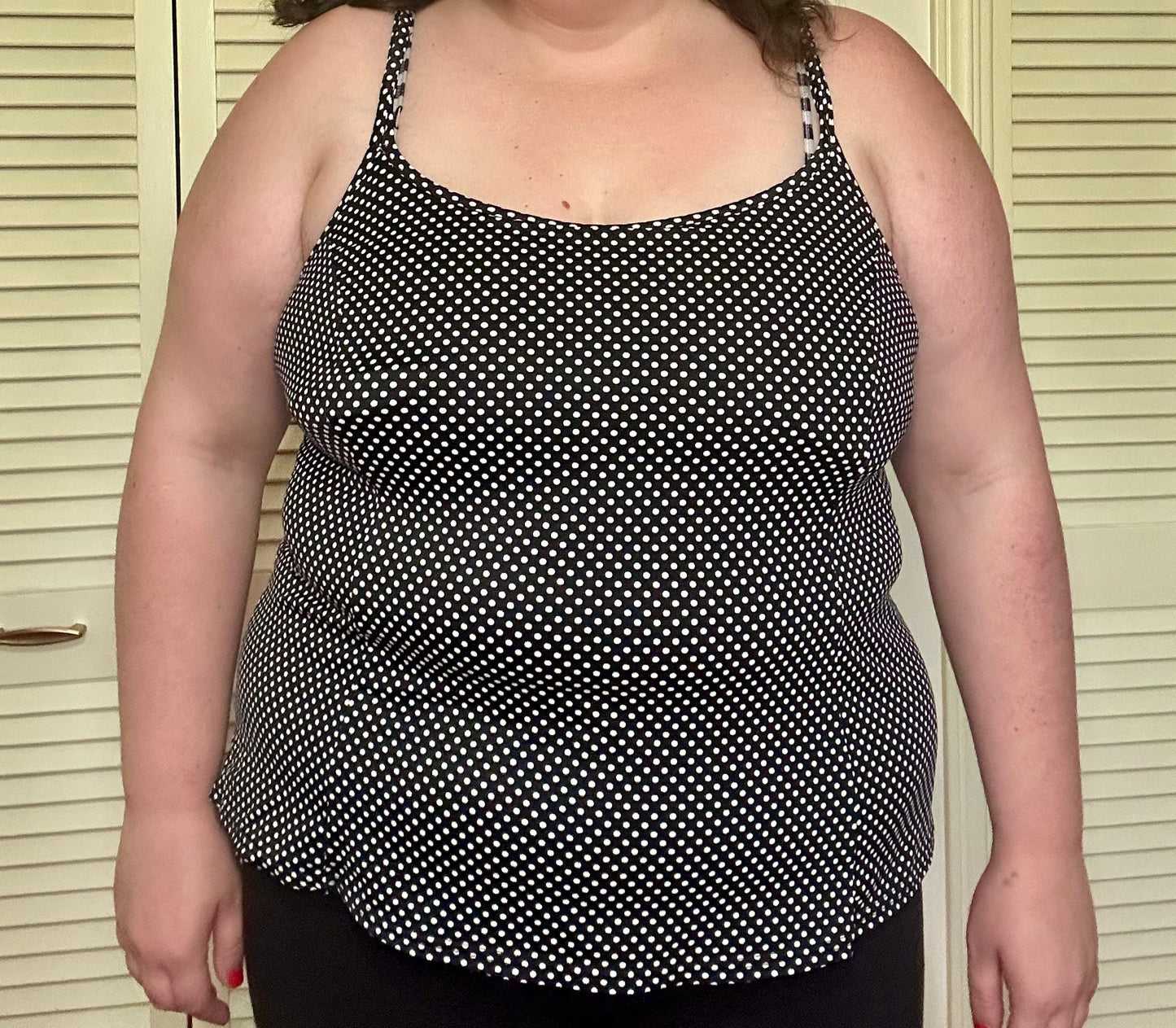 Polka Dot Tankini Swim Top (20W)