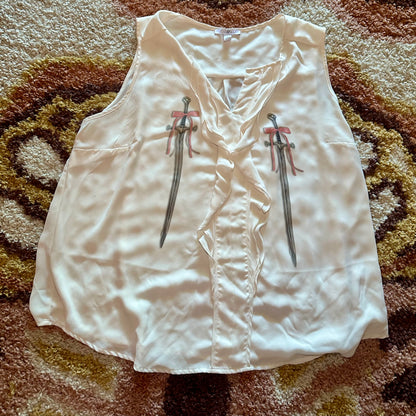 Swords Ruffle Blouse (2X)
