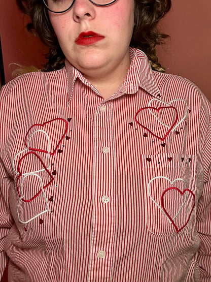 Red Heart Button Up (XL)
