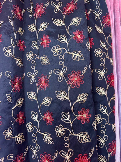 Floral Embroidery Tassel Skirt (12)