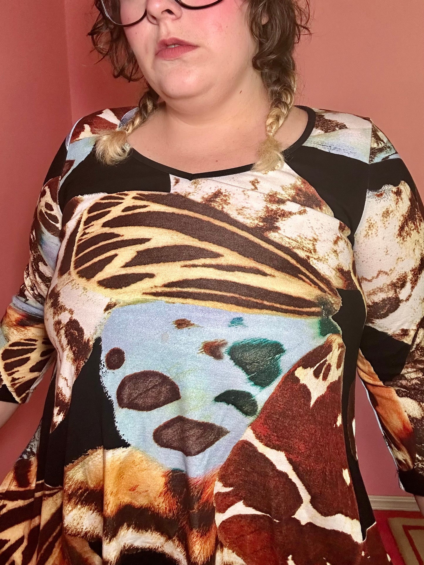 Butterfly Print Blouse (L)