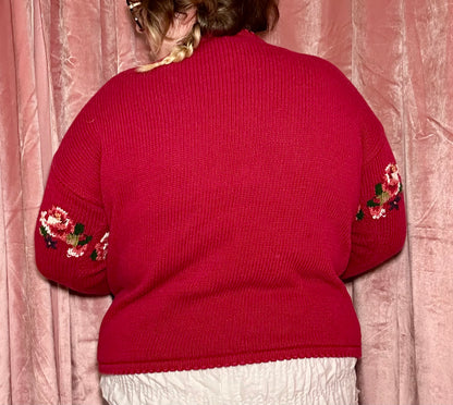 Rose Knit Sweater (L)