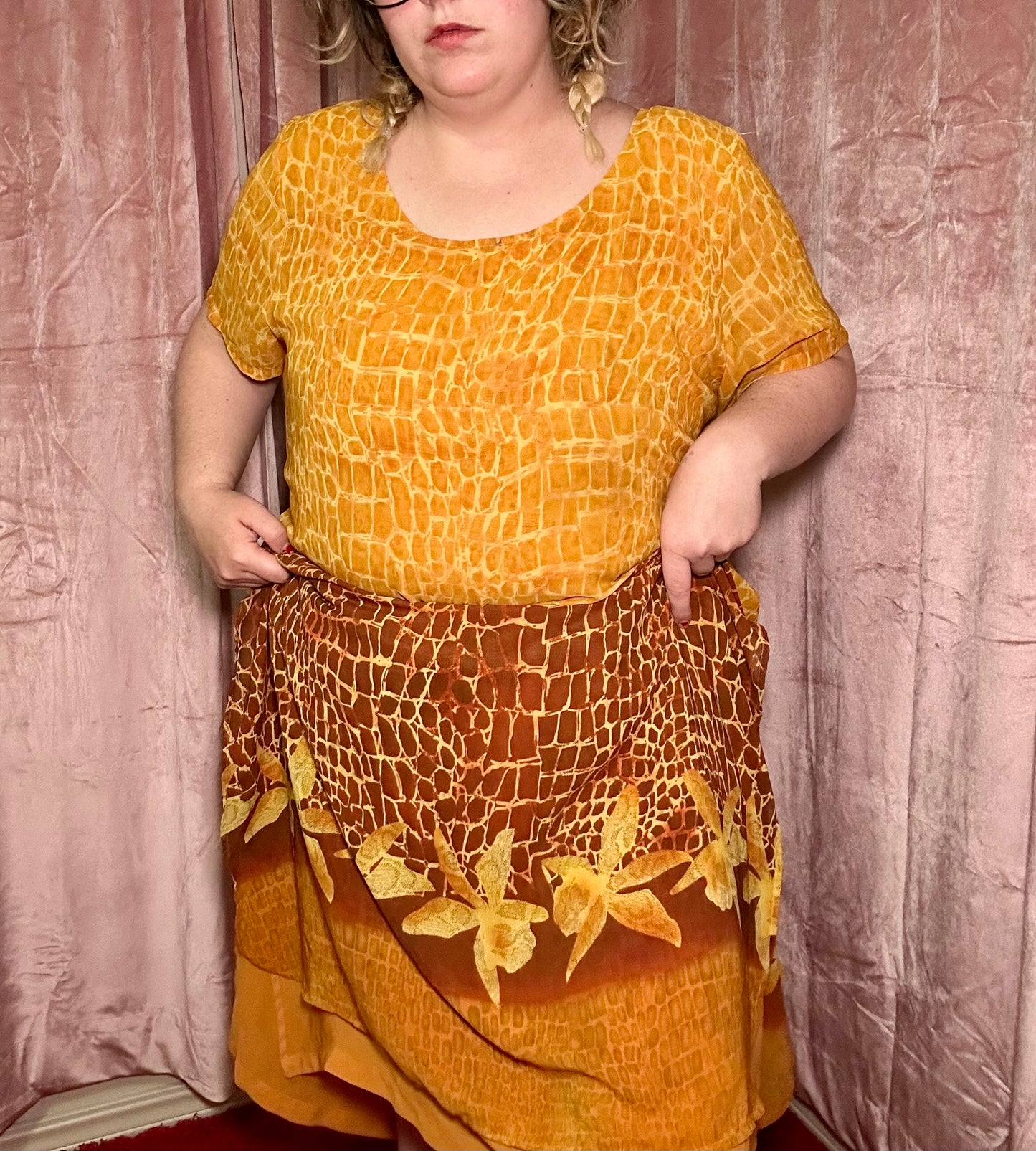 Orange Chiffon Dress (24)
