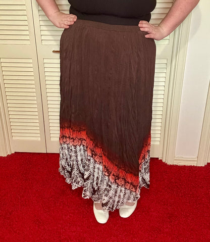 Brown Boho Ombré Skirt (26/28W)