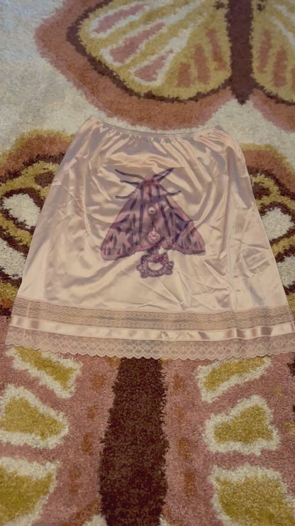 Pierced Moth Slip Skirt (L)